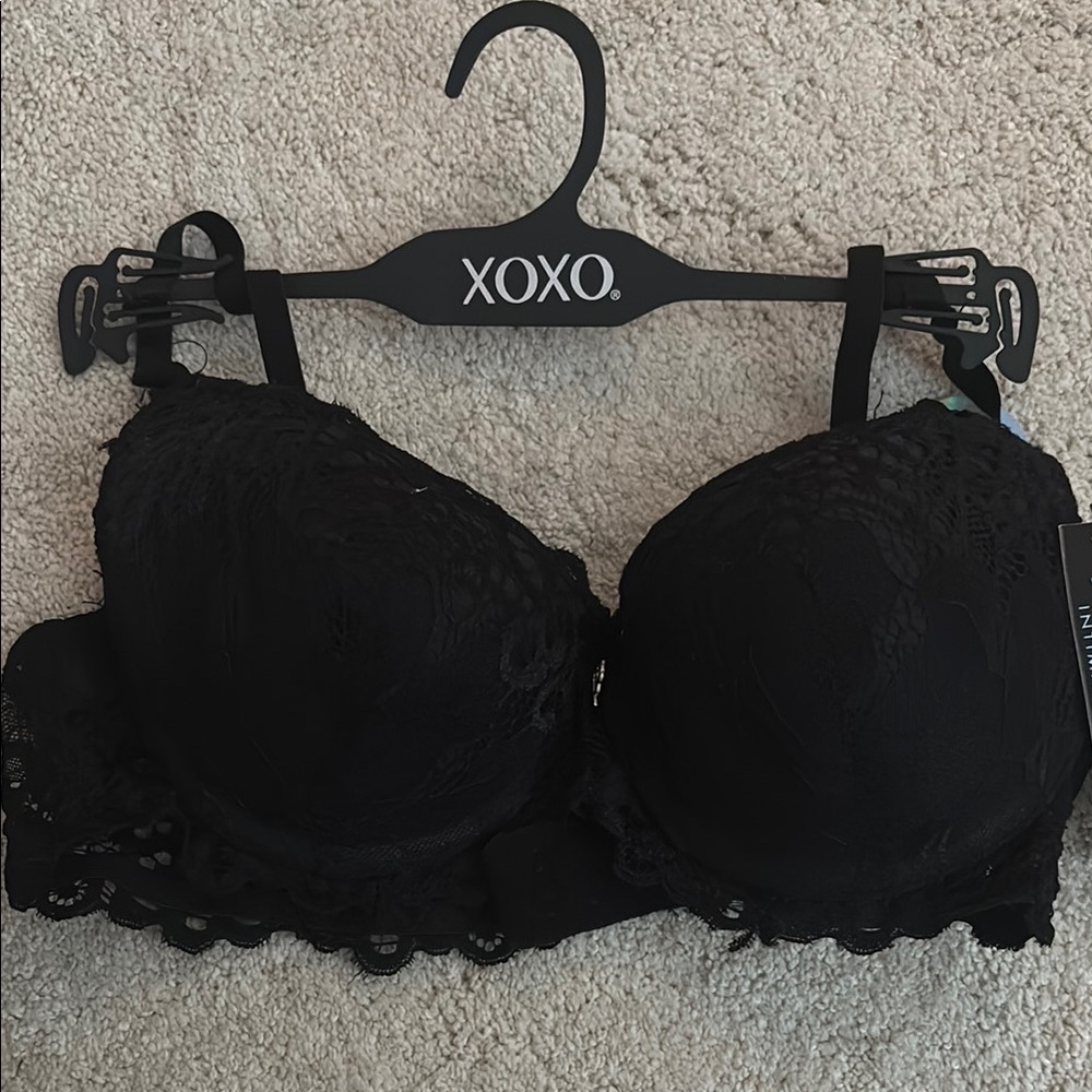 XOXO Black Lace Push-Up Bra